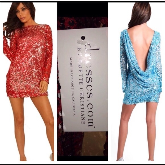 Red Sequin Dress - Picture 2 of 2